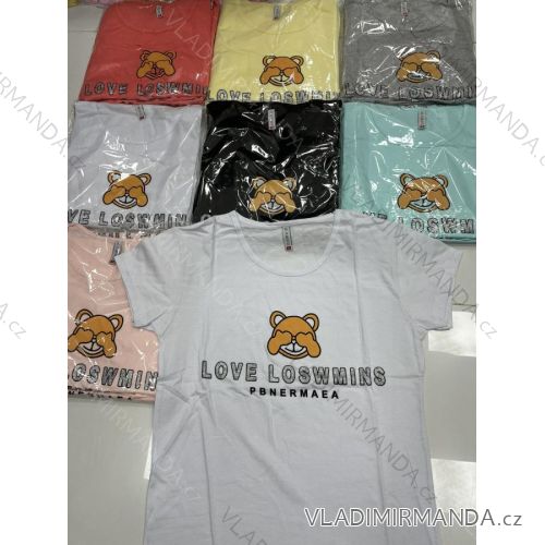 Tričko krátky rukáv dámske (M-XL) TURECKÁ MÓDA TMWG22GYA0246