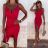 Šaty elegantné mini na ramienka dámske (S/M ONE SIZE) TALIANSKA MÓDA IM322105 červená S/M