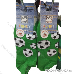 Ponožky členkové veselé futbalová lopta pánske (35-38, 39-42) POLSKÁ MÓDA DPP22126