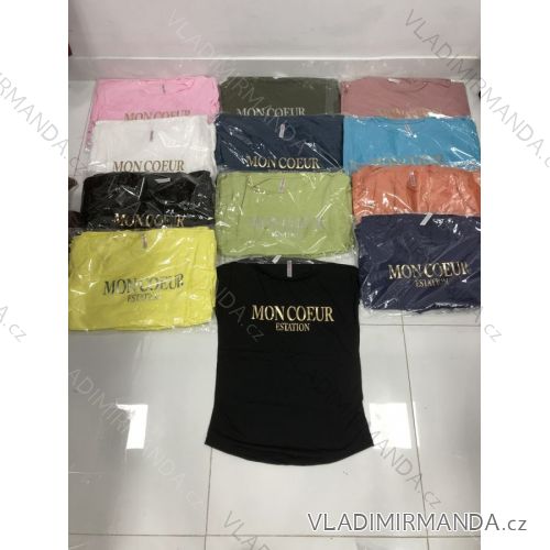 Tričko krátky rukáv dámske (M-XL) TURECKÁ MÓDA TMWG22GYA0302