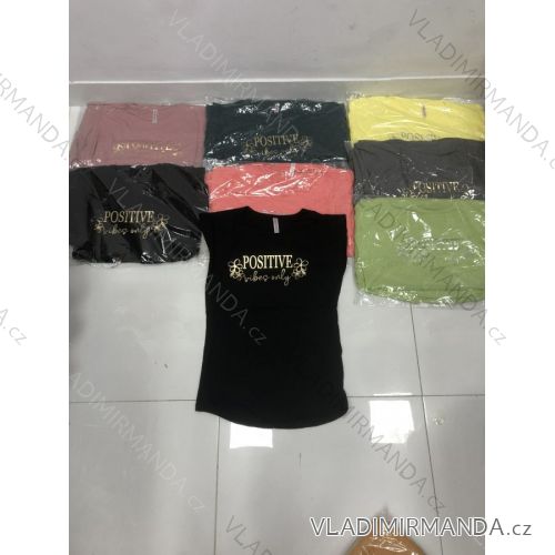Tričko krátky rukáv dámske (M-XL) TURECKÁ MÓDA TMWG22GYA0292