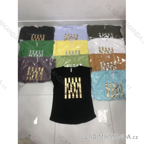 Tričko krátky rukáv dámske (M-XL) TURECKÁ MÓDA TMWG22GYA0295
