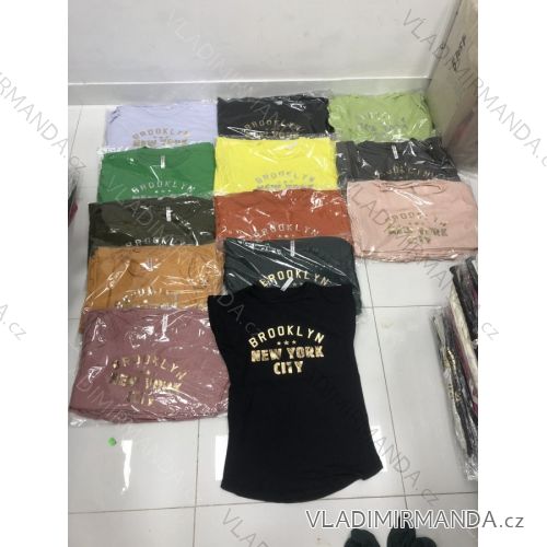Tričko krátky rukáv dámske (M-XL) TURECKÁ MÓDA TMWG22GYA0291