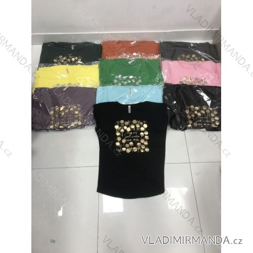 Tričko krátky rukáv dámske (M-XL) TURECKÁ MÓDA TMWG22GYA0288