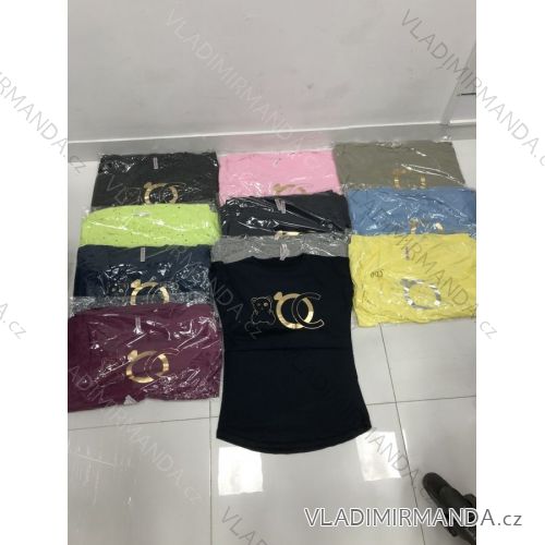 Tričko krátky rukáv dámske (M-XL) TURECKÁ MÓDA TMWG22GYA0284