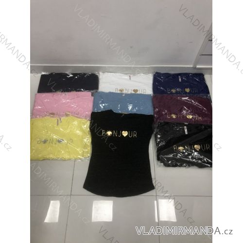 Tričko krátky rukáv dámske (M-XL) TURECKÁ MÓDA TMWG22GYA0281
