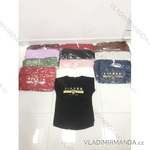 Tričko krátky rukáv dámske (M-XL) TURECKÁ MÓDA TMWG22GYA0280