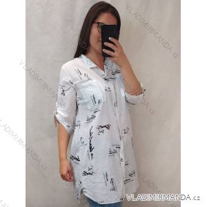 Košele predĺžená 3/4 dlhý rukáv dámske (L / XL ONE SIZE) TALIANSKÁ MÓDA IM422819