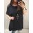 Tunika oversize krátky rukáv s príveskom dámska nadrozmer (3XL/4XL ONE SIZE) TALIANSKA MóDA IM422524/DR 3XL / 4XL zelená