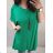 Tunika oversize krátky rukáv s príveskom dámska nadrozmer (3XL/4XL ONE SIZE) TALIANSKA MóDA IM422524/DR 3XL / 4XL zelená