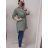 Tunika košeľová s opaskom dlhý rukáv dámska nadrozmer (2XL/3XL ONE SIZE) TALIANSKA MóDA IM422083/DR