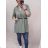 Tunika košeľová s opaskom dlhý rukáv dámska nadrozmer (2XL/3XL ONE SIZE) TALIANSKA MóDA IM422083/DR