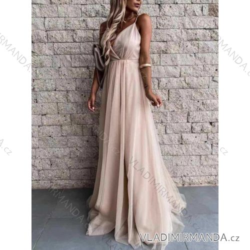 Šaty dlhé letné na ramienka dámske (S/M ONE SIZE) TALIANSKA MÓDA IMWE222052