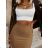 Sukňa strečová krátka dámska (S/M ONE SIZE) TALIANSKA MÓDA IMD22339/DR Čierna S/M