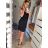 Sukňa strečová krátka dámska (S/M ONE SIZE) TALIANSKA MÓDA IMD22339/DR Čierna S/M