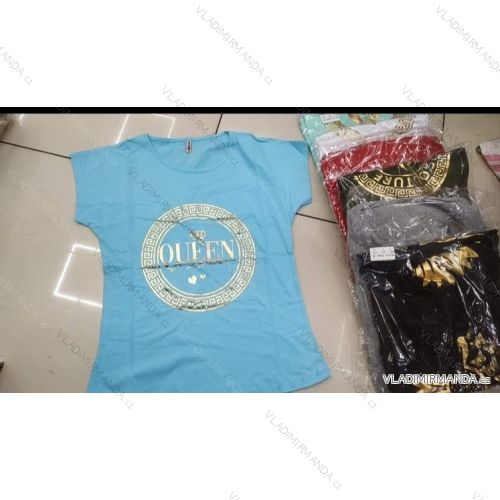 Tričko krátky rukáv dámske (M-XL) TURECKÁ MÓDA TMWG22GYA0357