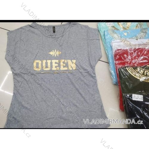 Tričko krátky rukáv dámske (M-XL) TURECKÁ MÓDA TMWG22GYA0356