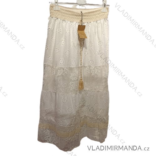 Sukňa dlhá letná čipková dámska (S/M ONE SIZE) TALIANSKA MÓDA IMH22154