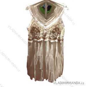Šaty krajkové bavlnené na ramienka dámske (S/M ONE SIZE) TALIANSKA MÓDA IMH22160
