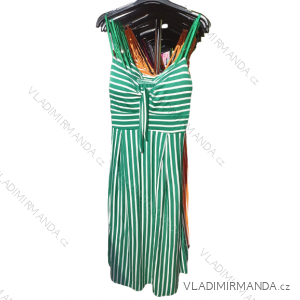 Šaty bavlnené na ramienka dámske prúžok (S/M ONE SIZE) TALIANSKA MÓDA IMH22164