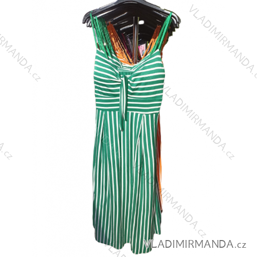 Šaty bavlnené na ramienka dámske prúžok (S/M ONE SIZE) TALIANSKA MÓDA IMH22164