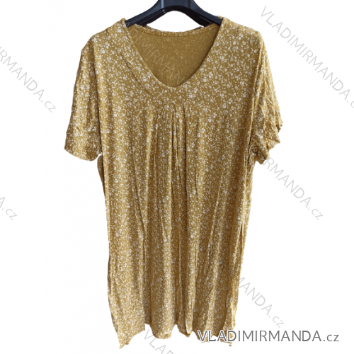 Šaty bavlnené letné krátky rukáv dámske (S/M/L ONE SIZE) TALIANSKA MÓDA IMH22172