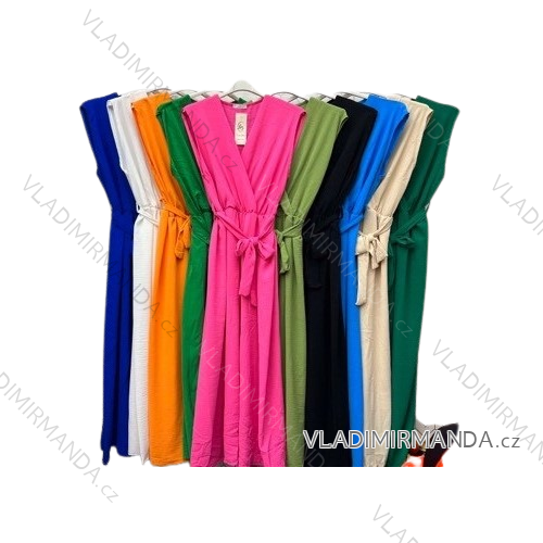 Overal dlhý letný bez rukávov dámsky (S/M ONE SIZE) TALIANSKA MÓDA IMWC222107