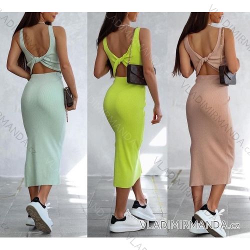 Šaty dlhé letné na ramienka dámske (S/M ONE SIZE) TALIANSKA MÓDA IMWD222112
