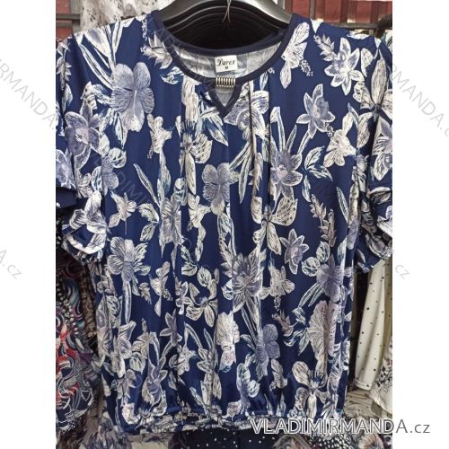 Tunika/tričko krátký rukáv dámská nadrozměr (M-3XL) POLSKÁ MODA PME22037