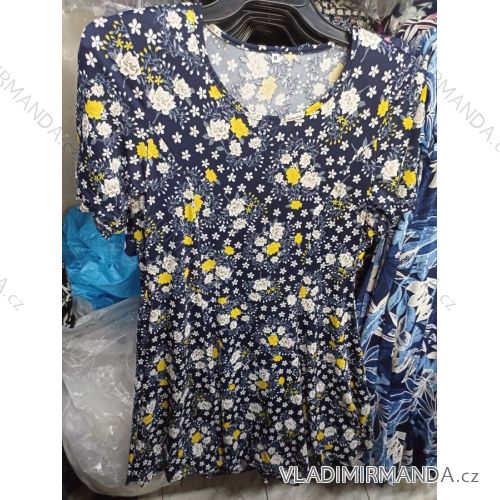 Šaty klasik krátky rukáv dámske nadrozmer (M-3XL) POLSKÁ MODA PMG22002