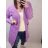 Cardigan pletený tenký jarný dlhý rukáv dámsky nadrozmer (L/2XL ONE SIZE) TALIANSKA MÓDA IMD21947 modro-fialová L-2XL