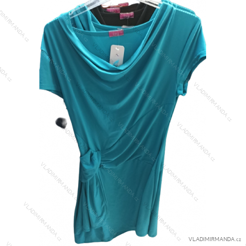 Šaty elegantné spoločenské krátky rukáv dámske nadrozmer (40-50) POLSKÁ MÓDA PMF22007