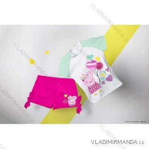 Súprava letný/plážový set tričko krátky rukáv a sukne detská pig peppa dievčenské (3-6rokov) SETINO EV1113