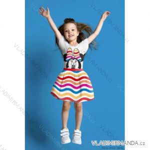 Šaty letné plážové krátky rukáv minnie mouse detské dievčenské (4-8 rokov) SETINO EV1080
