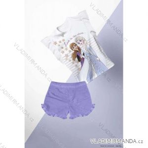 Súprava letný/plážový set tričko krátky rukáv a kraťasy frozen detská dievčenská (4-8rokov) SETINO EV2065