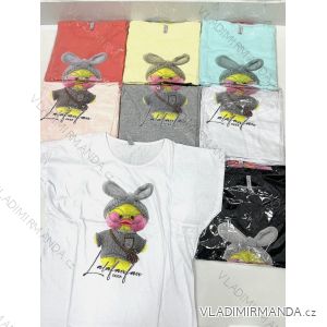 Tričko krátky rukáv dámske (M-XL) TURECKÁ MÓDA TMWG22GYA0425