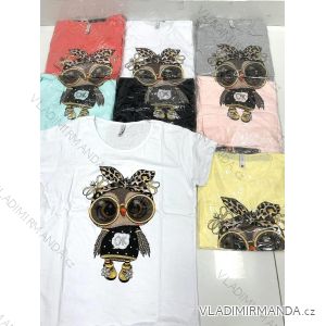 Tričko krátky rukáv dámske (M-XL) TURECKÁ MÓDA TMWG22GYA0424