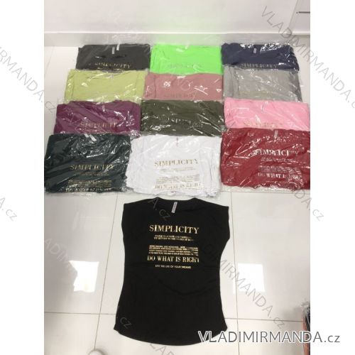 Tričko krátky rukáv dámske (M-XL) TURECKÁ MÓDA TMWG22GYA0407