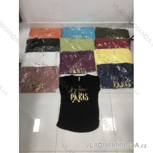 Tričko krátky rukáv dámske (M-XL) TURECKÁ MÓDA TMWG22GYA0405