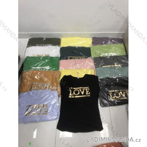 Tričko krátky rukáv dámske (M-XL) TURECKÁ MÓDA TMWG22GYA0404