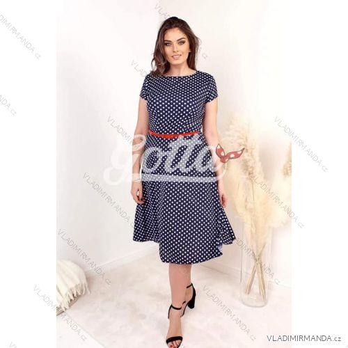 Šaty letné krátky rukáv dámske nadrozmer (44-52) POLSKÁ MÓDA PMLGT22001