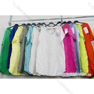 Šaty oversize krátky rukáv dámske viskoza nadrozmer (XL/2XL ONE SIZE) TALIANSKA MÓDA IMWD222229