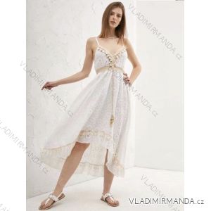 Šaty letné krajkové na ramienka dámske (S/M ONE SIZE) TALIANSKA MÓDA IMWG222262