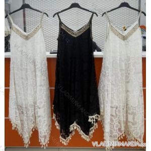 Šaty letné krajkové na ramienka dámske viskoza (S/M ONE SIZE) TALIANSKA MÓDA IMWC222272