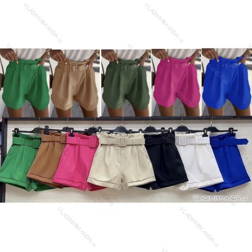 Kraťasy šortky s opaskom dámske (S-2XL) TALIANSKA MÓDA IMWB22228
