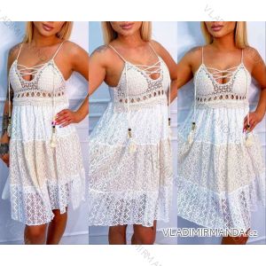 Šaty letné krajkové na ramienka dámske viskoza (S/M ONE SIZE) TALIANSKA MÓDA IMWC222285