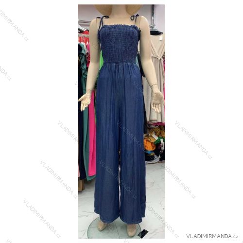 Overal dlhý riflový elegantný na ramienka dámsky (S/M ONE SIZE) TALIANSKA MÓDA IMWA222144