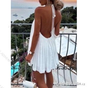 Šaty letné bez rukávu skladané dámske (S/M ONE SIZE) TALIANSKA MÓDA IMWG222303