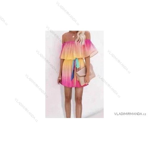 Šaty letné carmen šifónové dámske (S/M ONE SIZE) TALIANSKA MÓDA IMWG222311