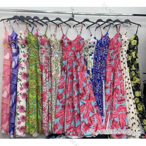 Šaty dlhé letné na ramienka dámske (S/M ONE SIZE) TALIANSKA MÓDA IMWD222212